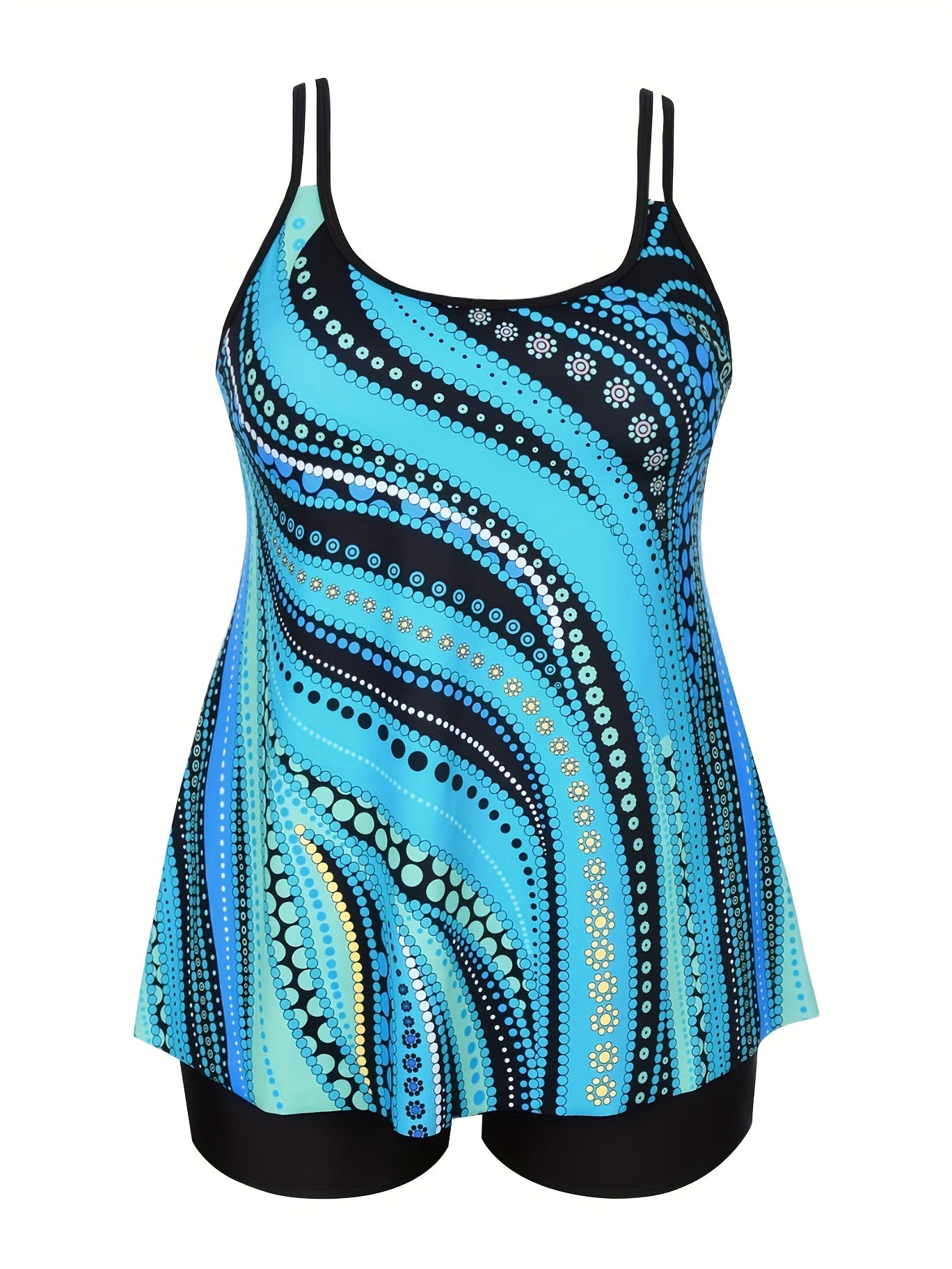 Floral Print Strap Top & Shorts Swimsuit Set