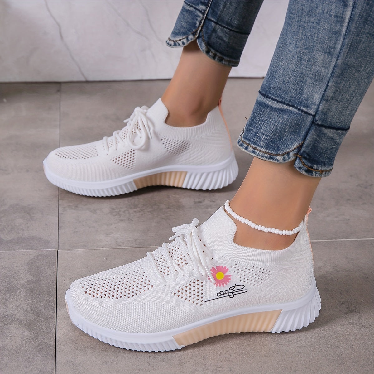 Women's Stylish Non Slip Running Shoes Lightweight Mesh Breathable Sneakers