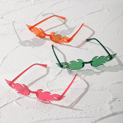 5pairs Flame Sunglasses Candy Sun Shades for Beach Party