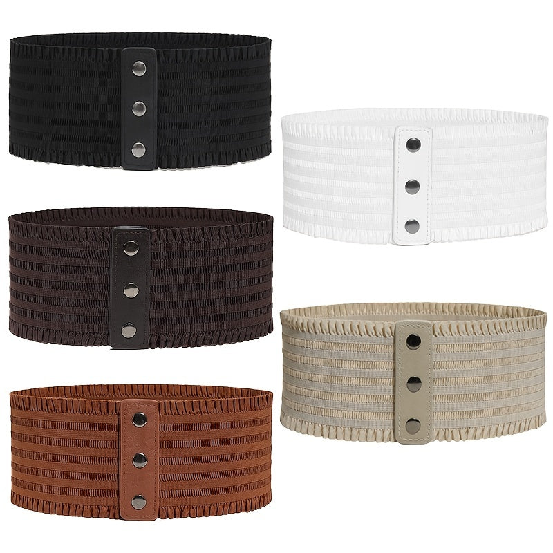 Women's Stretchy Dress Belts Elastic Corset Waistband