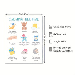 Feelings Poster Bedtime Affirmation - Calming Wall Decor