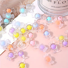 20pcs Acrylic Candy Bow Spacer Beads for DIY Jewelry Making