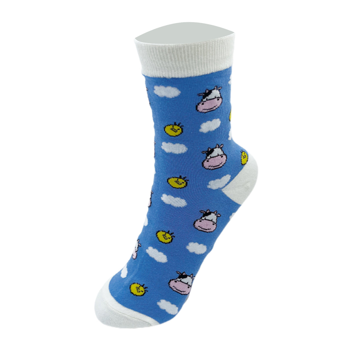 Cartoon Cow Pattern Mid Tube Socks Women's Stockings