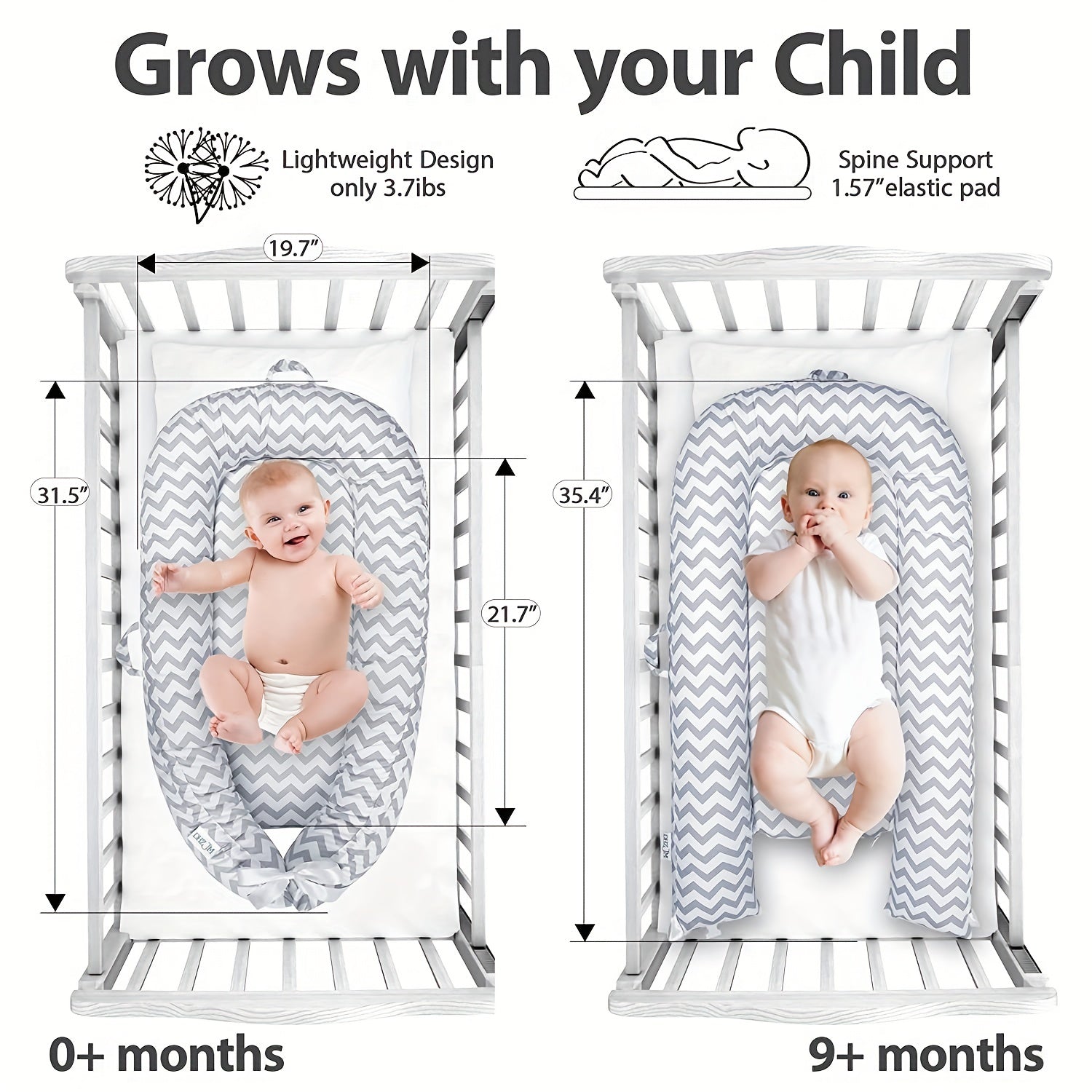 Newborn Baby Portable Anti-pressure Crib In Bed Comfortable Bionic Bed