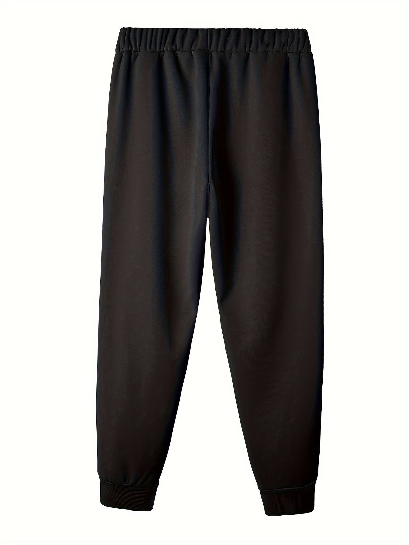  Ombre Smiling Face & Letter Graphic Fleece Lined Joggers