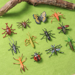 12pcs Realistic Insect Animal Model Set Educational Mini Animals