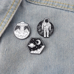 Anime Starship Astronaut Universe Steel Brooch Pin