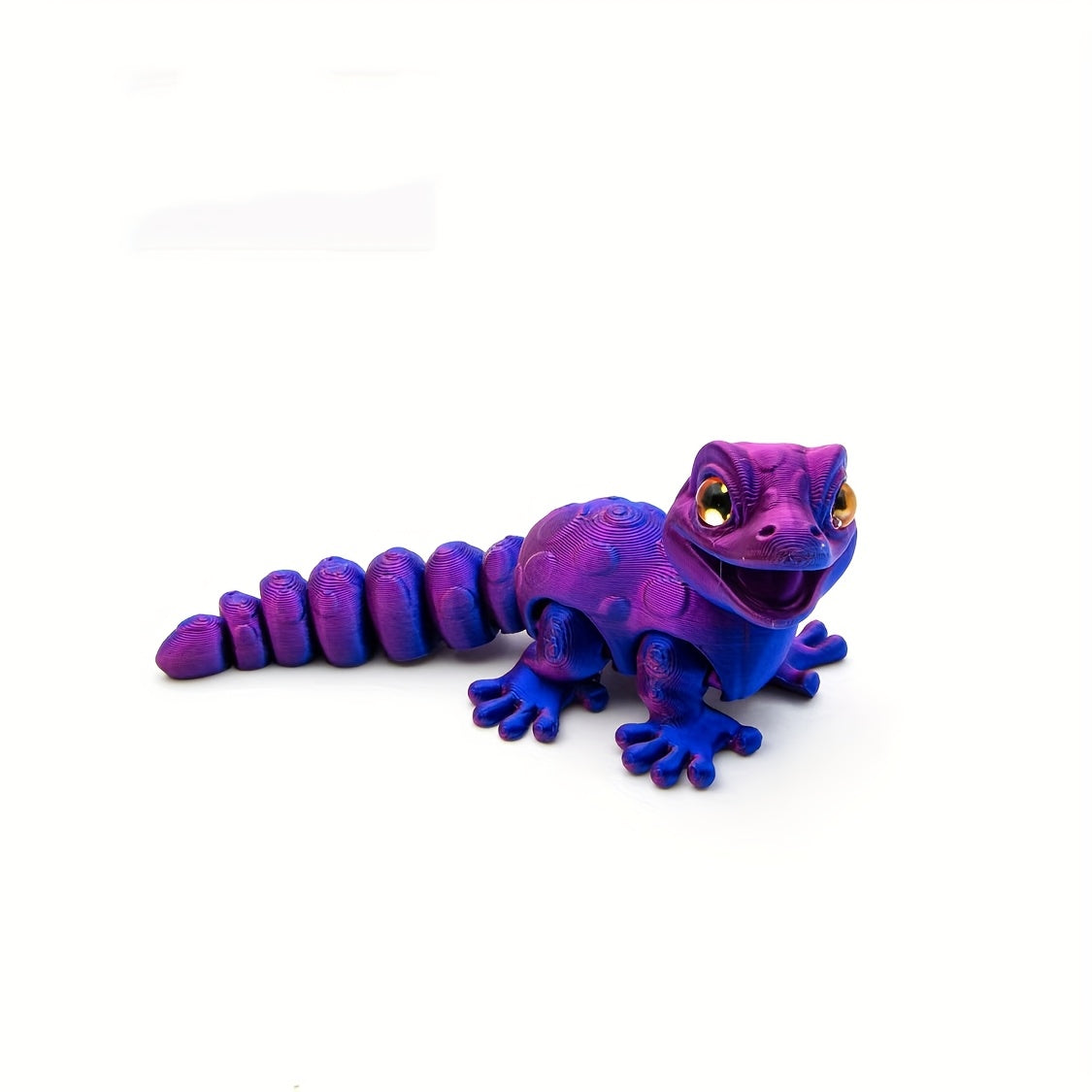 Colorful Lizard Figurines with Articulated Joints - Office Desk Decor