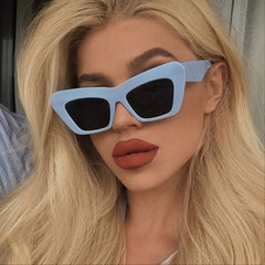 Cat Eye Wide Temple Sunglasses Triangle Glasses Hip Hop Sunglasses