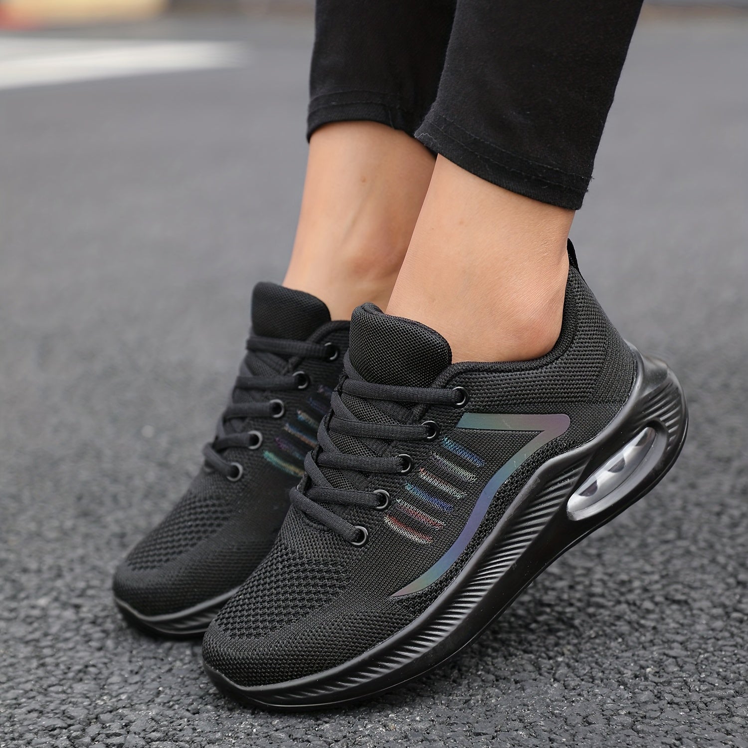 Women's Mesh Air Cushion Running Shoes Lightweight Travel Shoes