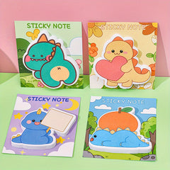4pcs Dinosaur Sticky Notes 120 Sheets