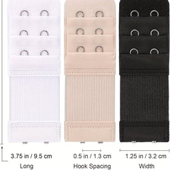 6pcs 2 Hooks Bra Strap Extenders Adjustable Band Buckle Women's Lingerie Accesso