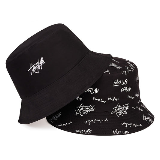 Thug Life Full Print Reversible Beach Hats for Men and Women