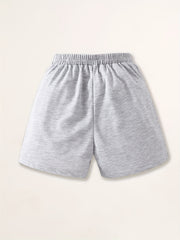 Girls Stacking Skull Print Sweat Shorts Halloween Clothes
