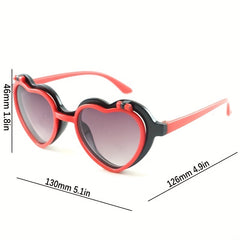 Y2K Heart Flip Sunglasses for Girls
