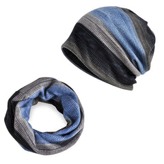 Winter Slouchy Knit Hat Scarf Combo Man Woman Unisex