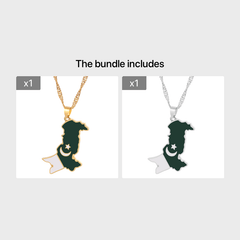 Geographic Map Pendant Necklace Artificial Jewelry