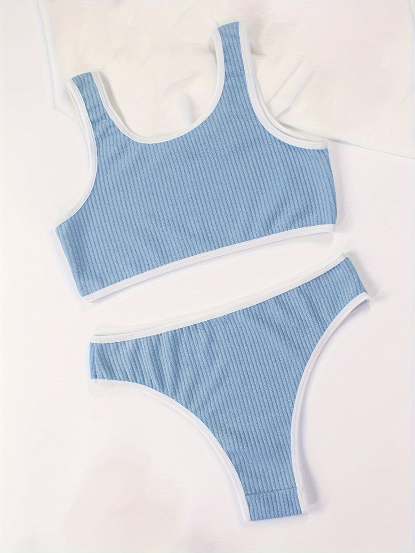 Colorblock Wireless Bra & Panties Set Lingerie
