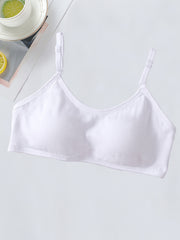 3pcs Girls Adjustable Strap Bras Soft Bralette Underwear