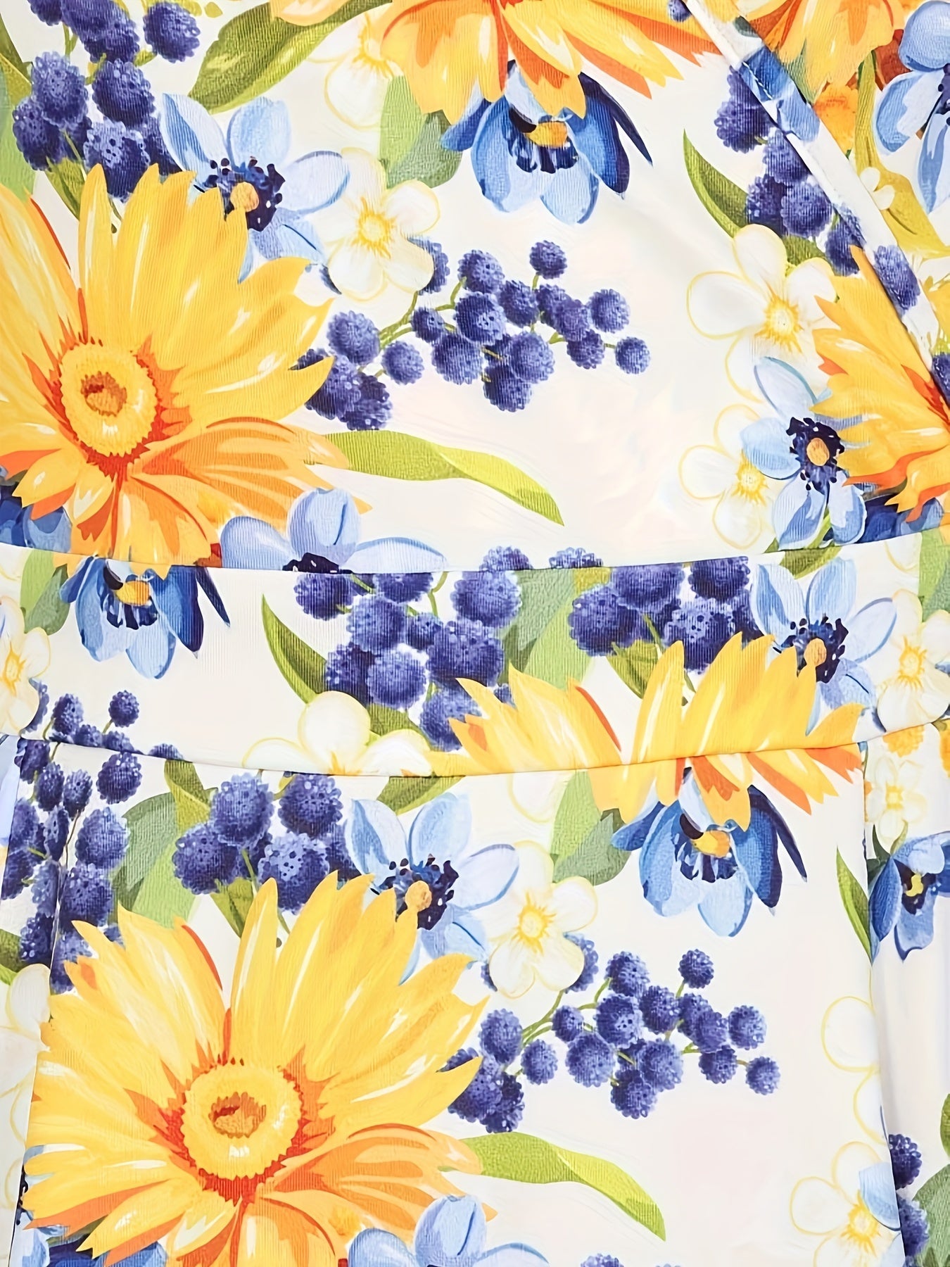 Women's Plus Floral Print Short Sleeve Dress