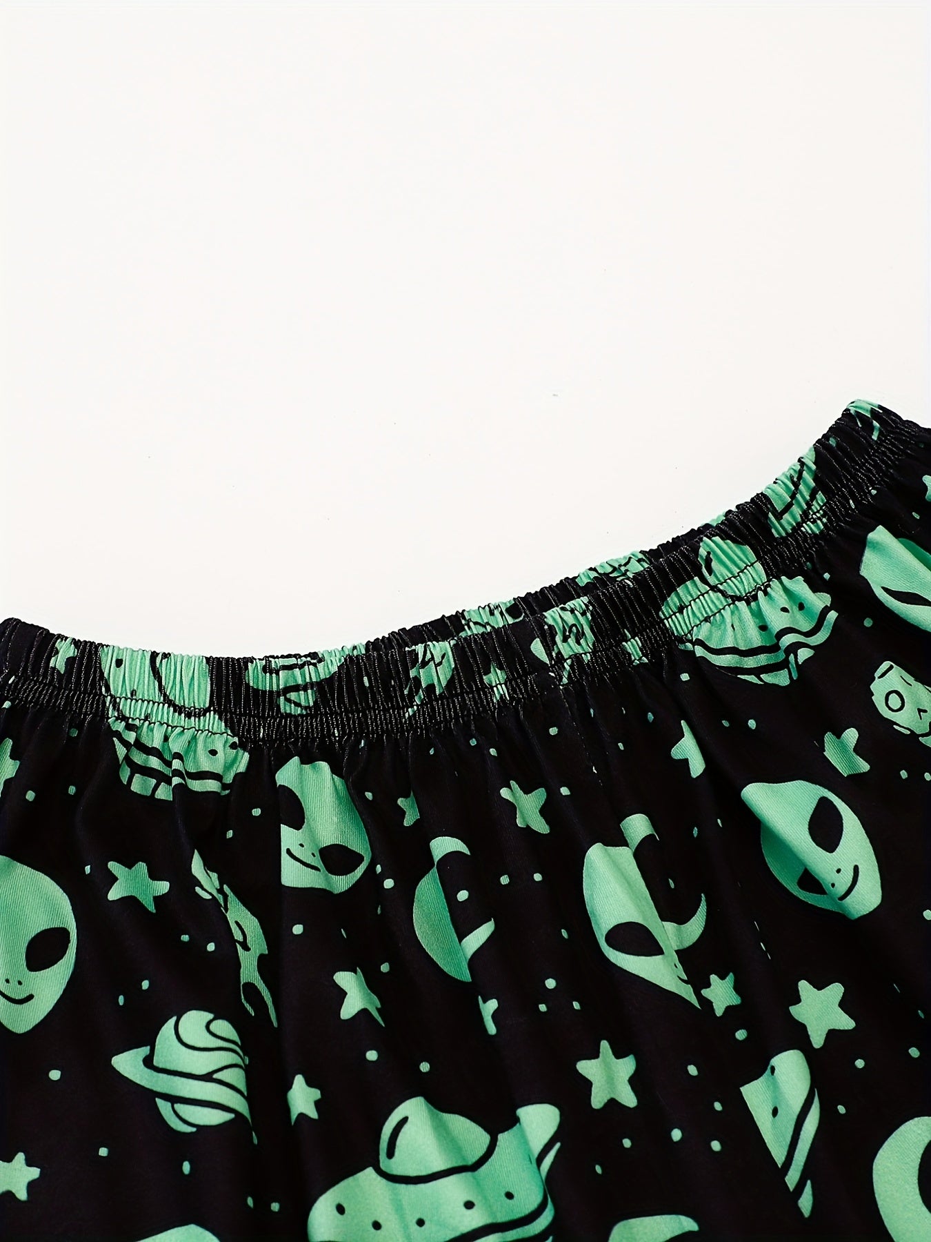 Skull Print Sleep Bottoms Soft & Comfy Elastic Waistband Shorts