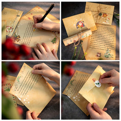 30pcs Vintage Christmas Letter Paper & Envelopes Set