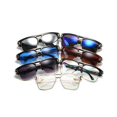 Square Frame Vintage Sunglasses Classic Metal Gradient Shades Sunglasses