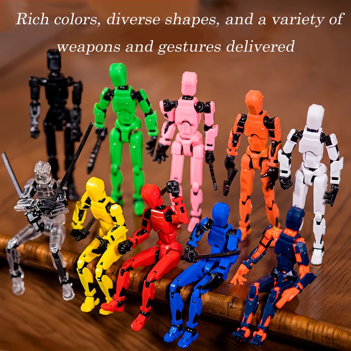 Fully Articulated Lucky Figurine 13 Joints 3D Printed Doll Toy