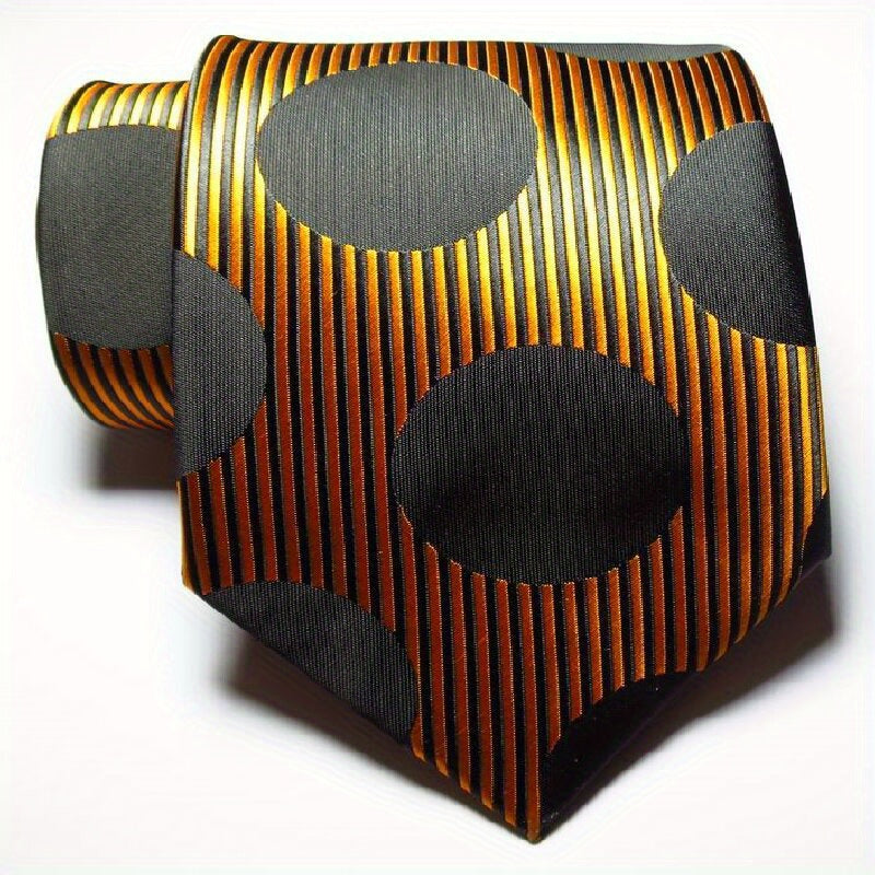 Red Golden JACQUARD WOVEN Men's 3.54inch Necktie Set