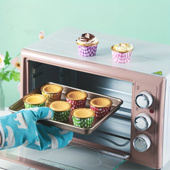 50pcs Golden Cupcake Cups Heat Resistant Paper Cupcake Molds Disposable