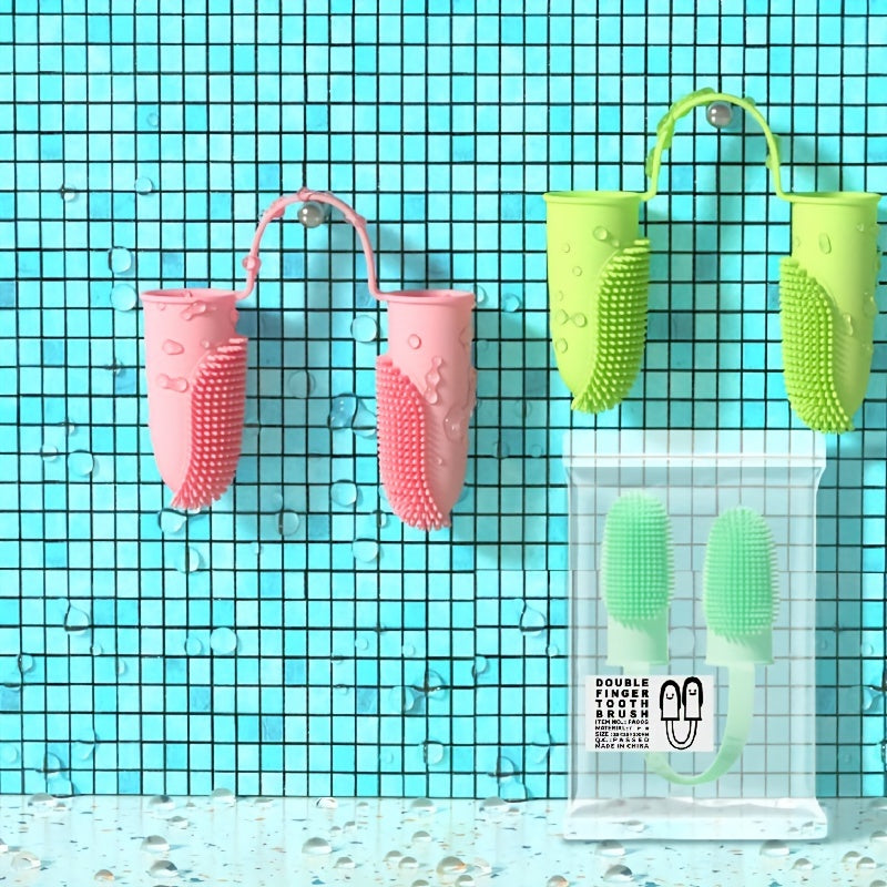 2-in-1 Pet Toothbrush for Dogs and Cats Teeth Cleaning