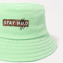 Leopard Bucket Hat Green Printed Fisherman Cap