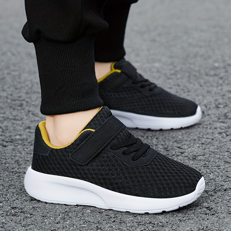 Boy's Breathable Sneakers Comfy Non Slip Soft Sole Shoes for Outdoor Activities