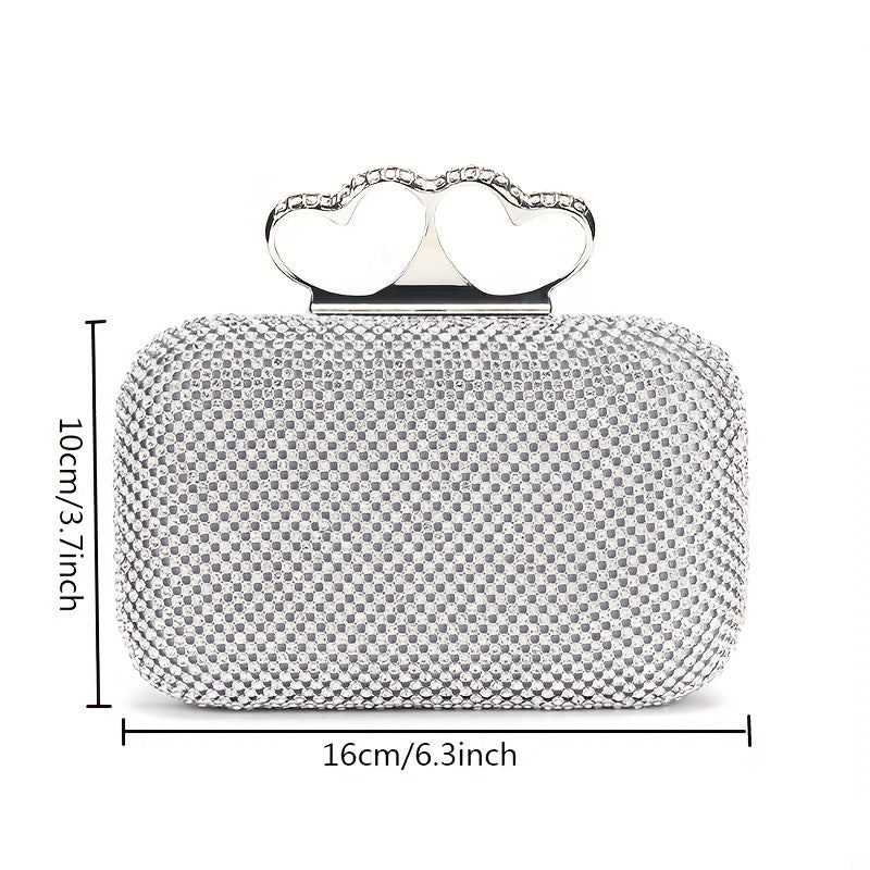 Glitter Rhinestone Evening Bag Dinner Clutch Purse For Wedding Party