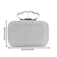 Glitter Rhinestone Evening Bag Dinner Clutch Purse For Wedding Party