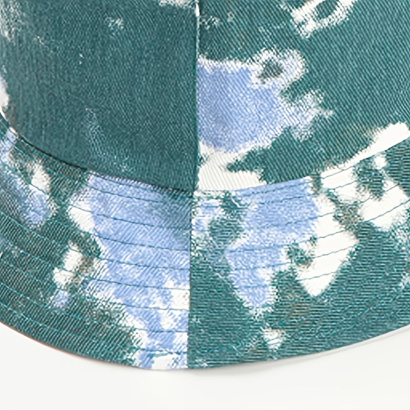 Tie Dye Bucket Hat Unisex Clouds Pattern Lightweight Fisherman Summer Sun Protec