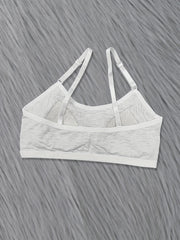 3pcs Girls Adjustable Stretch Sports Bras Comfortable Soft Bralette