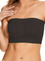 2pcs Wireless Wrap Bras Small Pleats Mesh Back Strapless Lingerie & Underwear