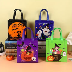 20pcs Halloween Party Gift Handbag Ghost Skull Elf Print Tote Bag No woven