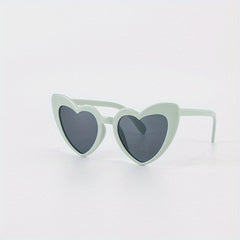 Y2K Heart Frame Sunglasses UV400 Outdoor Eyewear