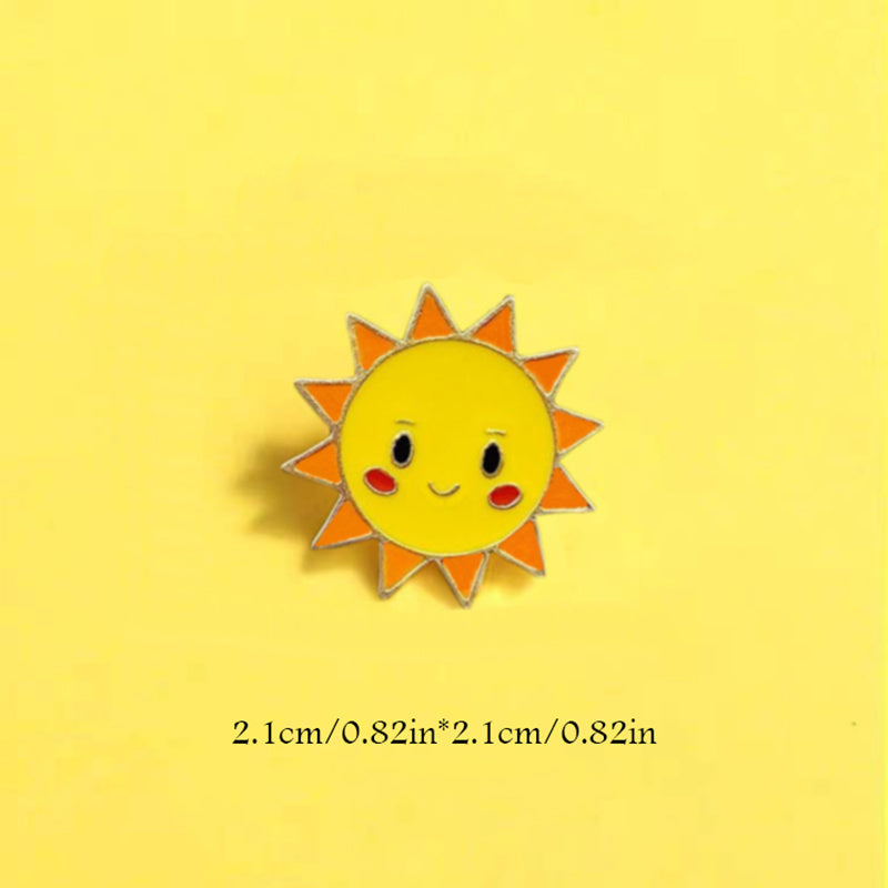 Girls Sun Moon Cloud Pattern Brooch