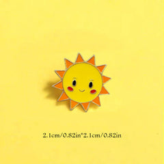 Girls Sun Moon Cloud Pattern Brooch