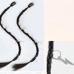 Y2K Hair Clip Braided Ponytail Wig Boxing Dreadlock Wigs Accessories