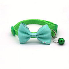 Stylish Bow & Bell Decor Pet Collar