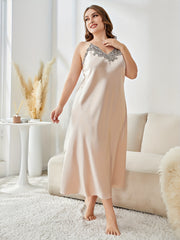  Lace Cami Sleepwear Dress Women's Plus Loungewear Dress