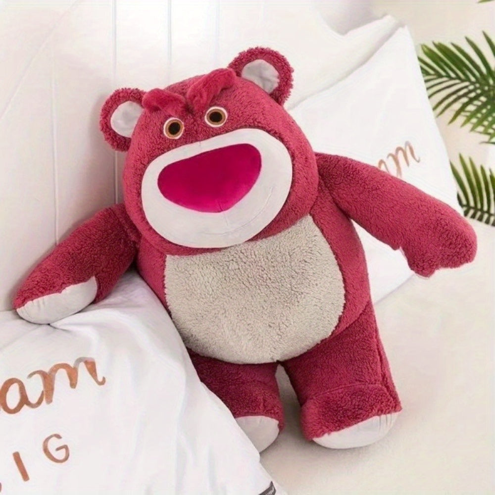 Strawberry Bear Plush Toy & Pillow Doll - Soft Polyester Fabric
