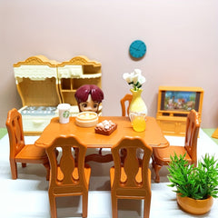 Mini Dining Table Play House Furniture Set