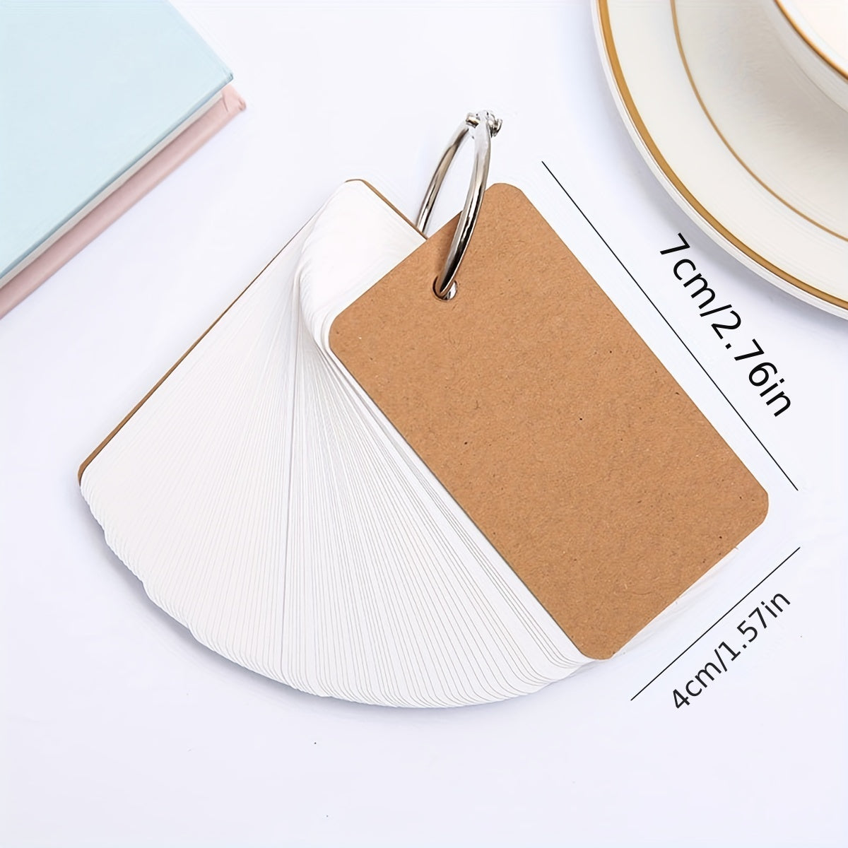 100 Blank Paper Flashcards for Traveling Diary