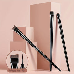 3Pcs Ultra Thin Eyebrow Brush Set Angled Precision Makeup Brushes