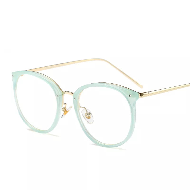 Round Frame Light Blocking Glasses for Women Unisex